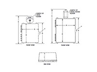Dimensional Drawing for STI Protective Cabinet Type Electrical Enclosures