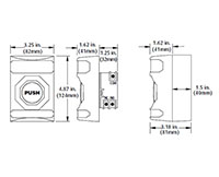 SS-2002F Stopper® Station Mushroom Pushbutton Switch - 2