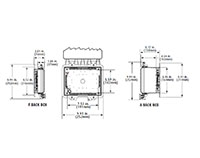 Dimensional Drawing for STI Heated Polycarbonate Enclosures