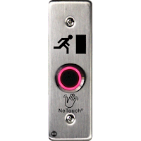 NoTouch® Slim/Mullion Mount, Door Symbol Stainless Steel Infrared (IR) Pushbutton Switch (Rest)