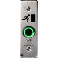 NoTouch® Slim/Mullion Mount, Door Symbol Stainless Steel Infrared (IR) Pushbutton Switch (Triggered)