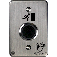 NoTouch® US Single-Gang, Door Symbol Stainless Steel Infrared (IR) Pushbutton Switch (No Power)