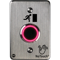 NoTouch® US Single-Gang, Door Symbol Stainless Steel Infrared (IR) Pushbutton Switch (Rest)