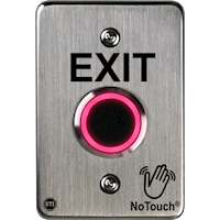 NoTouch® US Single-Gang, Exit Stainless Steel Infrared (IR) Pushbutton Switch (Rest)