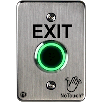 NoTouch® US Single-Gang, Exit Stainless Steel Infrared (IR) Pushbutton Switch (Triggered)