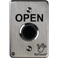NoTouch® US Single-Gang, Open Stainless Steel Infrared (IR) Pushbutton Switch (No Power)