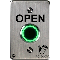 NoTouch® US Single-Gang, Open Stainless Steel Infrared (IR) Pushbutton Switch (Triggered)