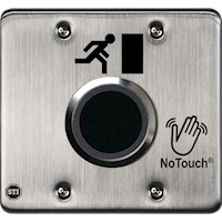 NoTouch® US Double-Gang, Door Symbol Stainless Steel Infrared (IR) Pushbutton Switch (No Power)