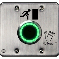 NoTouch® US Double-Gang, Door Symbol Stainless Steel Infrared (IR) Pushbutton Switch (Triggered)
