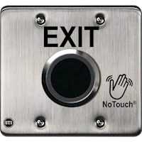 NoTouch® US Double-Gang, Exit Stainless Steel Infrared (IR) Pushbutton Switch (No Power)