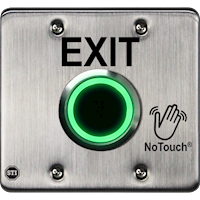 NoTouch® US Double-Gang, Exit Stainless Steel Infrared (IR) Pushbutton Switch (Triggered)