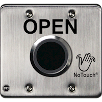 NoTouch® US Double-Gang, Open Stainless Steel Infrared (IR) Pushbutton Switch (No Power)