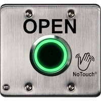 NoTouch® US Double-Gang, Open Stainless Steel Infrared (IR) Pushbutton Switch (Triggered)