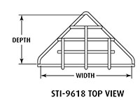 Top View of STI-9618 Motion Detector Damage Stopper® Guard
