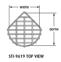 Top View of STI-9619 Motion Detector Damage Stopper® Guard