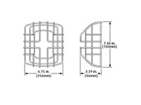 Dimensional Drawing of STI-9705 Horn/Strobe/Speaker Damage Stopper® Guard