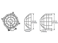 Dimensional Drawing of STI-9711 Horn/Strobe/Speaker Damage Stopper® Guard