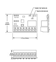 Dimensional Drawing for STI Digital Timers with Latching Feature