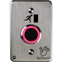 NoTouch® US Single-Gang, Door Symbol Stainless Steel Infrared (IR) Pushbutton Switch (Rest)