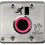 NoTouch® US Double-Gang, Door Symbol Stainless Steel Infrared (IR) Pushbutton Switch (Rest)
