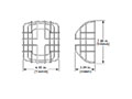 Dimensional Drawing of STI-9705 Horn/Strobe/Speaker Damage Stopper® Guard