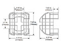 Dimensional Drawing of STI-9708 Horn/Strobe/Speaker Damage Stopper® Guard