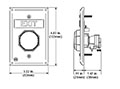 Dimensional Drawing for STI Universal Pneumatic Pushbutton Switches